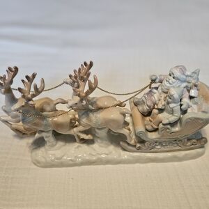 Holiday Santa Sleigh Figurine